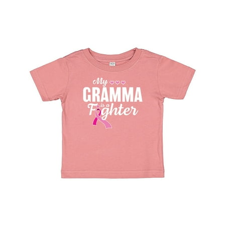 

Inktastic Breast Cancer Awareness My Gramma is a Fighter Gift Baby Boy or Baby Girl T-Shirt