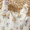 thumbnail image 6 of MEZZALL Baby Girls Summer Outfits Cute Floral Sleeveless Bodysuit One-Pieces O-Neck Onesie Sun Hat Romper Casual Clothes For Toddler Dailywear Birthday / 9-12 Months, 6 of 9