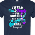 thumbnail image 4 of Inktastic Suicide Prevention Awareness I Wear Teal and Purple for Someone Who Meant the T-Shirt, 4 of 5
