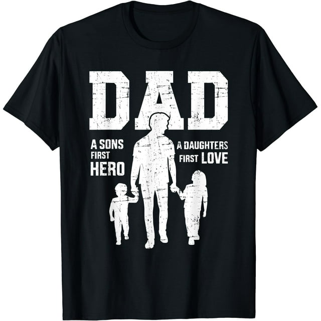 T-Shirt Homme Premier Héros Fille Amour pour la Fête des Pères - comme sur L'Image - L