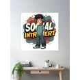 thumbnail image 2 of Social Introvert – Gen Z Streetwear-Inspired Character Design Poster Wall Art, Modern Wall Decor, 24x36 UNFRAMED, 2 of 2