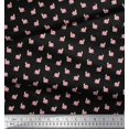 thumbnail image 3 of Soimoi Moss Georgette Fabric Snail Insects Print Sewing Fabric Yard 42 Inch Wide, 3 of 3
