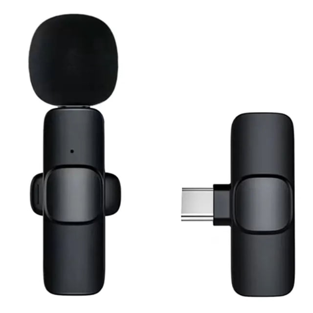 Set Conjunto 1 Micrófono Inalámbrico Solapa Receptor Tipo C