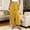 Yellow, variant on Women Pajama Pants Solid Soft Fabric Wide Leg Draped Elastic Waist Summer Outer Wear Sleep Bottom