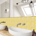 thumbnail image 5 of Yeetfub 10 Sheet Peel and Stick Backsplash Self Adhesive Tile Sticker Marble 3D Stick on Tiles Backsplash for Kitchen Peel and Stick Tile for Bathroom Kitchen Camper Shower Furniture 4"x4" Yellow, 5 of 7