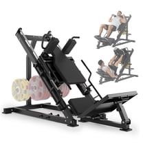 JoanKaren Leg Press Hack Squat Machine,1400lbs Capacity,2 in 1 Steel Combo Workout Machine for Home Gym