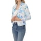 thumbnail image 4 of BLAZER CHIC para Mujeres Abierto Frontal Ropa de Trabajo Verano Chaqueta Corta Blanca Azul Floral XL, 4 of 6