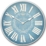 Linen Blue Wall Clock | Beautiful Color, Silent Mechanism, Made in USA