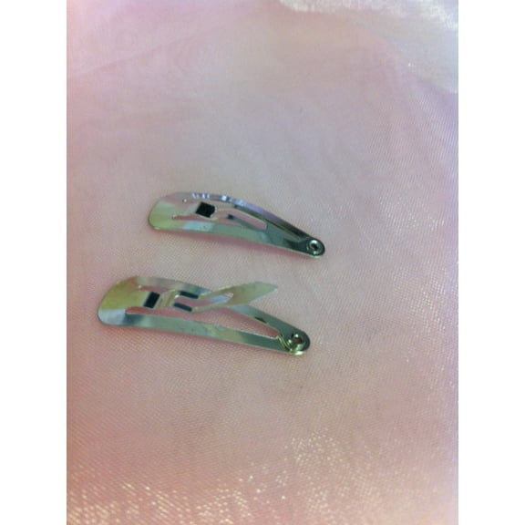 CHARMED 3CM SILVER METAL SNAP CLIPS; 100 COUNTS