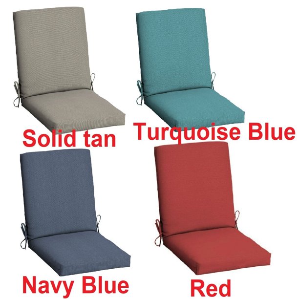 SAYFUT 43X20 Outdoor Patio Deck Dining Chair Cushions High Back UV Red