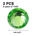 thumbnail image 2 of Verde, arte de uñas con diamantes de imitación verdes de cristal con parte trasera plana, 2 of 5