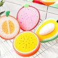 thumbnail image 6 of Plastic Mango Shape Scour Pad, Thick Dishcloth For Kitchen Pot, Fruit Design Cleaning Sponge, 6 of 9