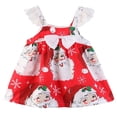 thumbnail image 1 of Little Toddler Girls Christmas Patterned Holiday Party Outfit Dress (Santa Claus, 2-3 Years), 1 of 4