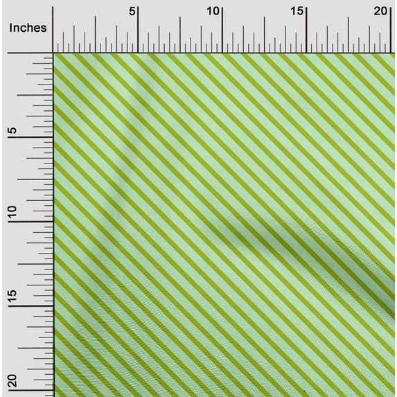 oneOone Cotton Cambric Mint Fabric Stripes Quilting Supplies Print Sewing Fabric By The Yard 42 Inch Wide