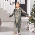 thumbnail image 6 of BZSMCE Unisex One-piece Pajama Cotton Sleepwear Phantom White Tiger Printed, 6 of 8