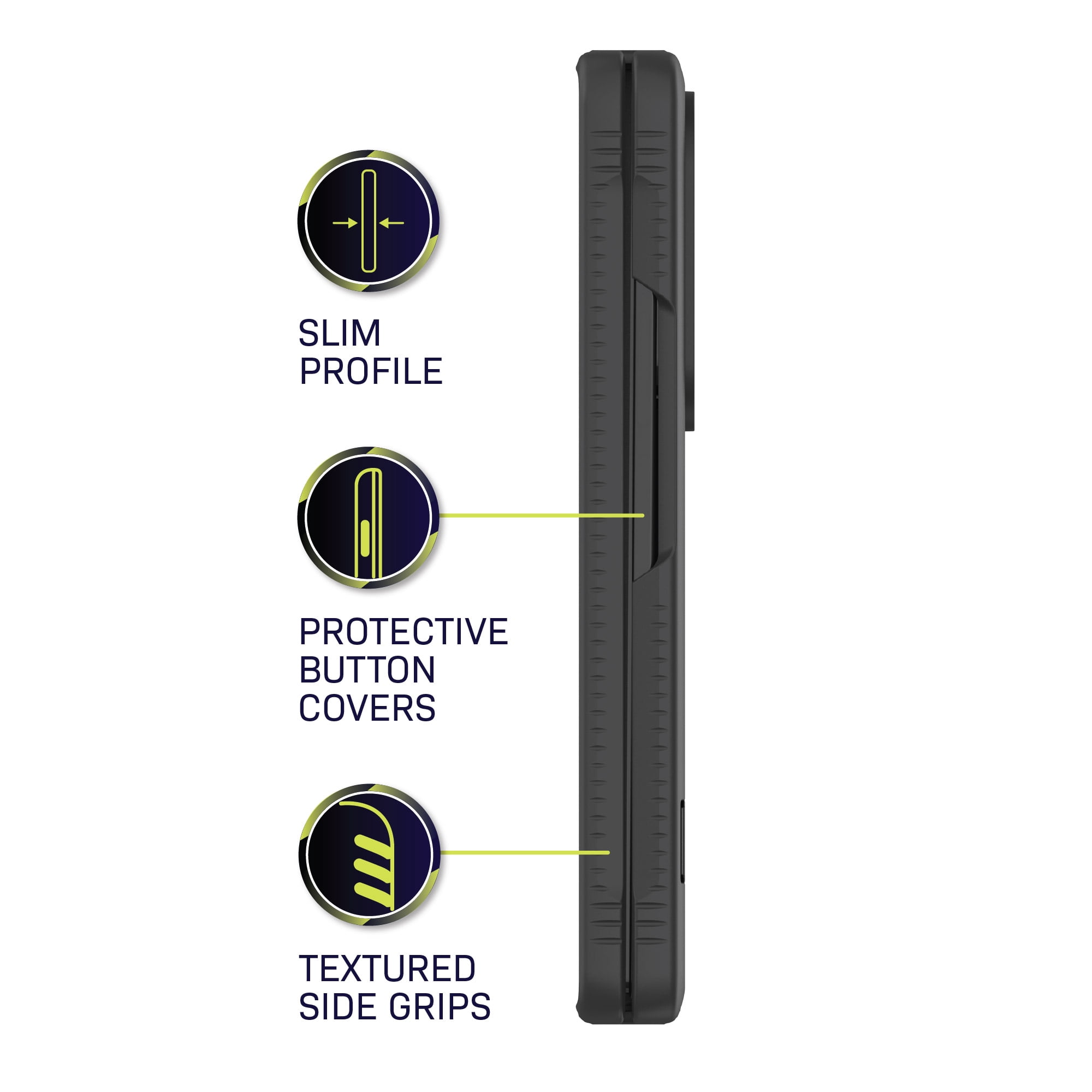 Body Glove Magnetic Compatible Phone Case with Kickstand for Samsung Galaxy Z Fold8 Ultra / Z Fold7 - Black