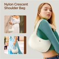 thumbnail image 2 of Bolso de hombro Babysun Mini para mujer, nailon Crescent, 4 L, color marfil, 2 of 7