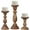 Medium Polish, variant on Mela Artisans Polished Tuli Wood Pillar Candle Holders - Set of 3