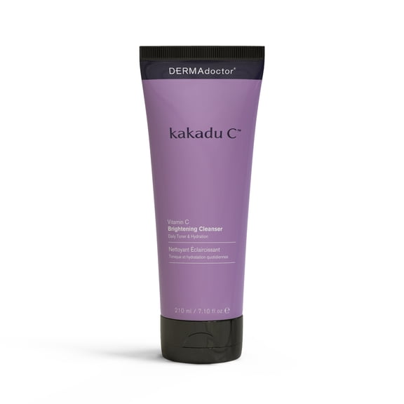 DERMAdoctor Kakadu C Brightening Daily Cleanser & Toner | 2-in-1 Makeup Remover, Vitamin C, Hydrating, 7.10 oz