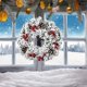 thumbnail image 3 of Corona navideña, para colgar, preciosas guirnaldas con bolas, decoración para interior y exterior, fantástica corona con lazo navideño, para puerta, ventana, decoración, 3 of 8