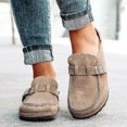 thumbnail image 2 of Women Casual Comfy Clogs Suede Slip On Sandals Summer Home Office Shoes, 2 of 5