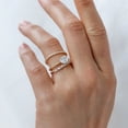 thumbnail image 2 of Jewelerix Double Prongs Oval Shape Wedding Ring Comfort Fit Moissanite Diamond Engagement Ring 14K White/Yellow Gold Vermeil Promise Day Ring, 2 of 5