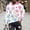 Pink-A1, variant on FRSASU Men's Dog Paw Pattern Tops Cute Printed Shirts Casual Loose Round Neck Tops Tees Long Sleeves Pink-A1