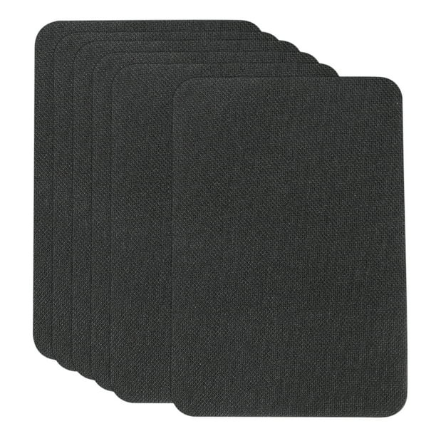 Uxcell 6Pcs Parches de reparación de tela para sofá Parches de tela de lino 4.13" x 6.1" Negro