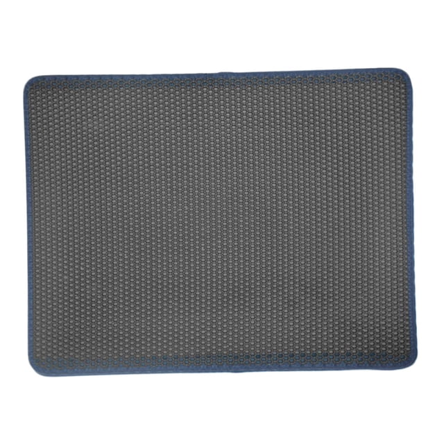 GROWTH TANK Honeycomb Cat Litter Mat Scatter Control Non-Slip Washable Rug Carpet Litter Boxes gray 55x75cm