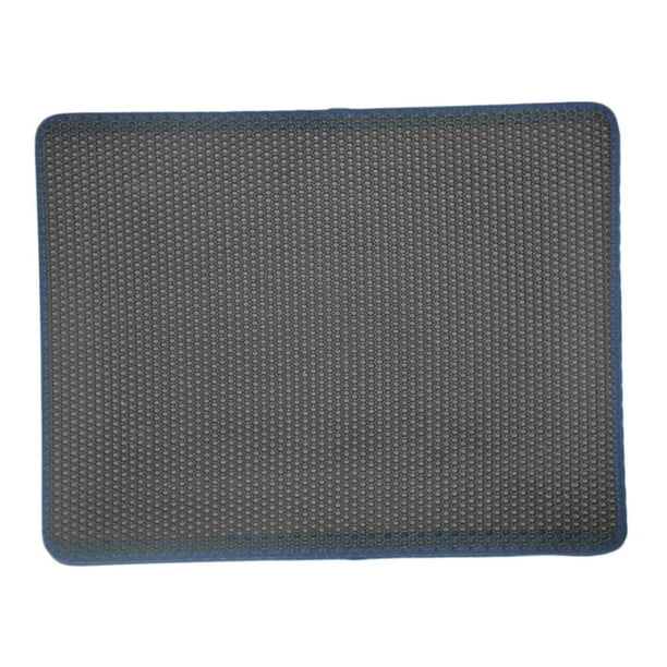 Alfombrilla grande para arenero de gatos, control de dispersión, impermeable, antideslizante, fácil de limpiar. gris 55x75cm