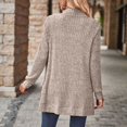 thumbnail image 4 of Qwertyu Womens Long Cardigan Lightweight Sweater Open Front Long Sleeve Cardigans with Pockets 2025 Khaki XL, 4 of 7