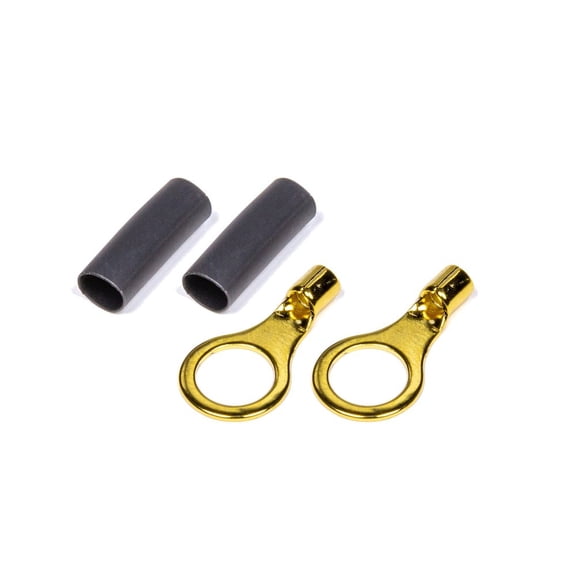 Quickcar Racing Products Ring Terminal 5/16 14-16 GA. Pair w/Heat Shrink