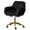 Black, variant on KCC Faux Fur Indoor Swivel Office Desk Chair, Black