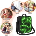thumbnail image 7 of Horeoi Green Lightning Pattern Insulated Thermal Lunch Bag with Leakproof Compartments for Office School Picnic Reusable Oxford Tote, 7 of 7