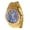 Gold, Blue, variant on Men's Arabic Numeral Dial Gold Plated Nugget Band Hip Hop Watch Blue Face Iced Flooded Out Arab Numbers 8"