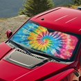 thumbnail image 5 of HUIACONG Tie dye Protect Interior Car Windshield Sun Shade for Universal Universal Fit Foldable Keep Cool All-Season Car Windshield Sunshade, 5 of 7