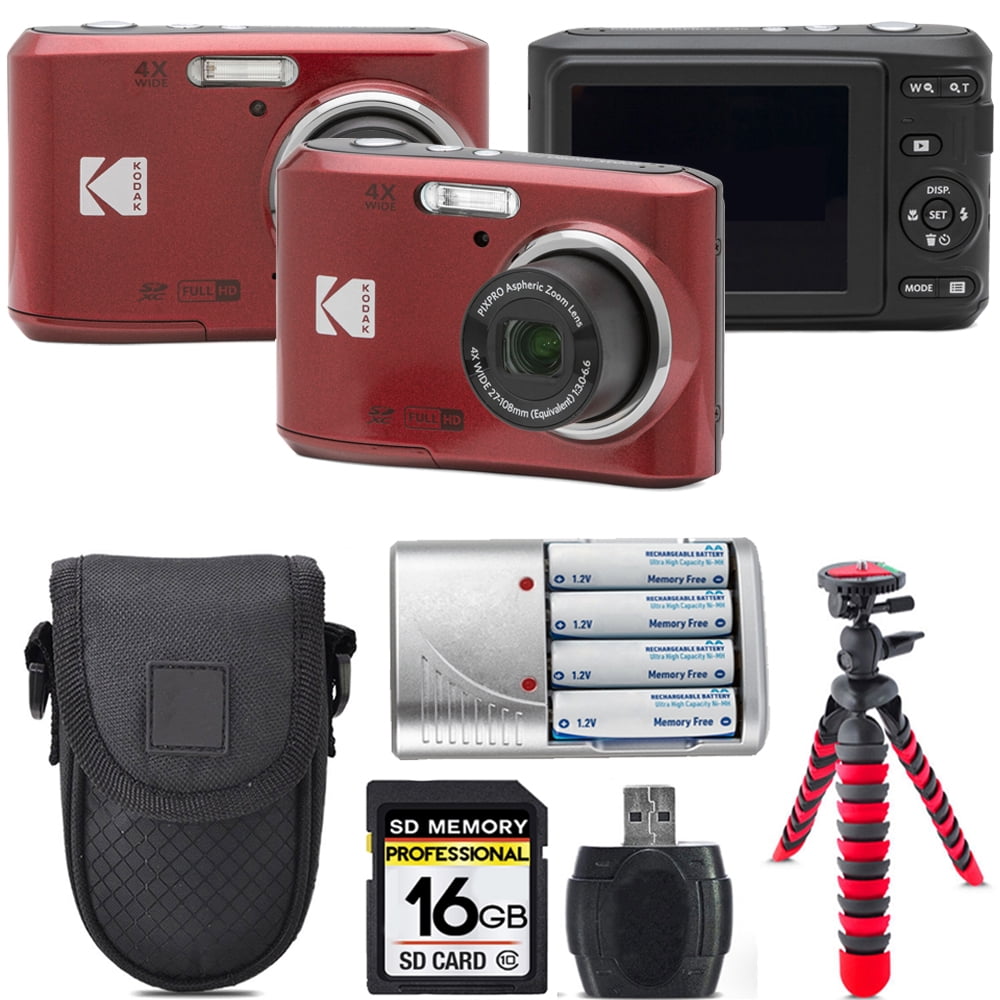 Kodak Pixpro FZ45 Camera (Black) + Extra Battery +Tripod + Case