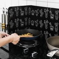 thumbnail image 2 of Protector contra salpicaduras de cocina negro, protector de pantalla contra salpicaduras para estufa, sartén, cacerola de aceite, papel de aluminio, Pro, 2 of 5