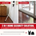 thumbnail image 3 of SecurityMan Adjustable Door & Patio Security Bar, Heavy-Duty Iron, 18.25"-47.5 Adjustable", White, 3 of 10