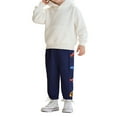 thumbnail image 3 of CONROSES Boys Baggy Sweatpants Wide Leg Sweat Pant for Child Cartoon Embroidery Elastic Waist Drawstring Cozy Jogger Pants with Pockets, 3 of 9