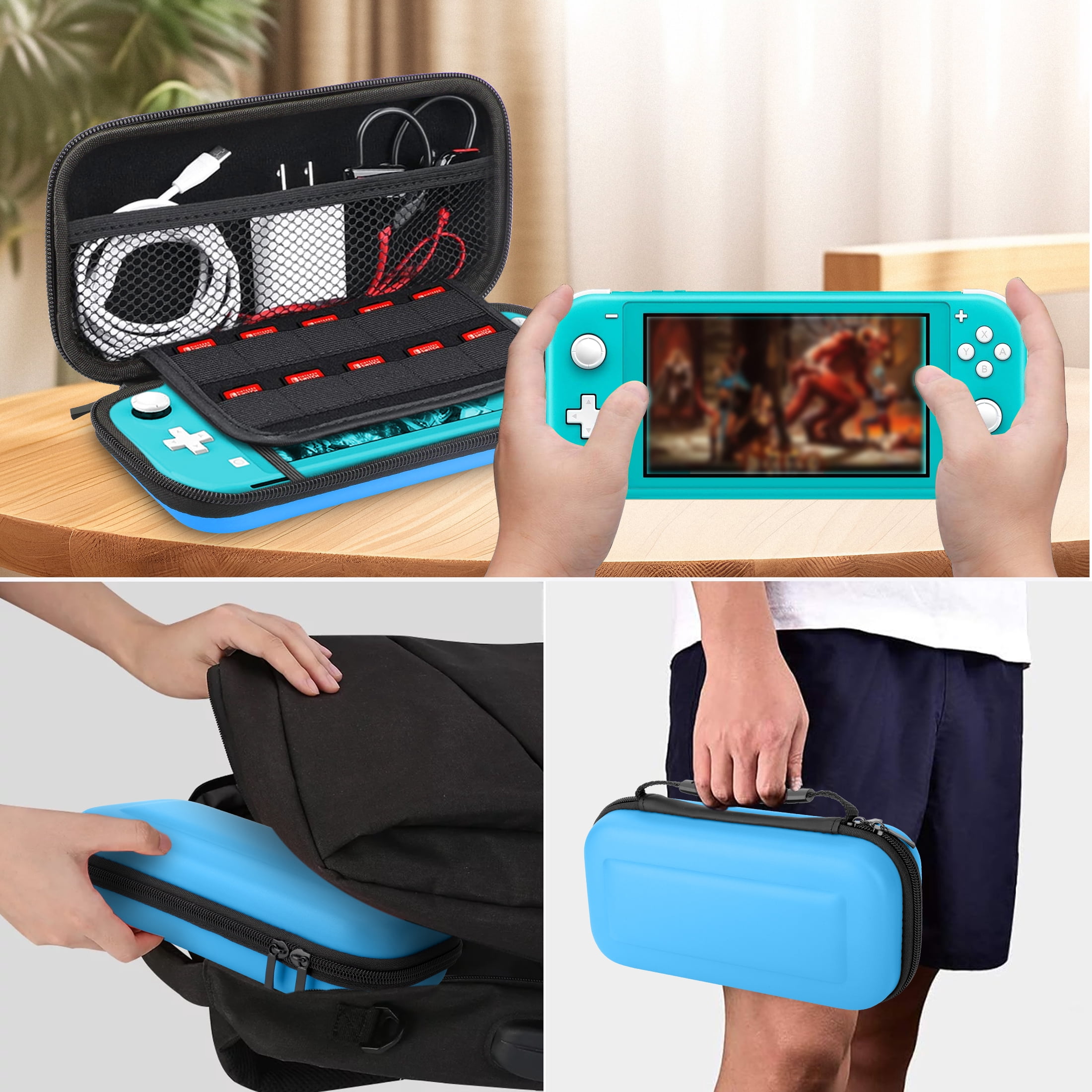ん*べ様 Nintendo Switch&Swith lite本体セット ケース EEEkit, Nintendo Switch Lite Accessories Bundle, 9-in-1, Black