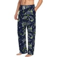 thumbnail image 2 of Uemuo Hand Drawn Rockets Pattern Men's Wide Leg Palazzo Lounge Pants with Pockets Light Weight Loose Comfy Casual Pajama Pants-XX-Large, 2 of 9
