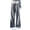 Gray, variant on MeetoTime Women's Polka Dot Print Wide Leg Pants Fashionable Elastic Waist Drawstring Pants Casual Lace Trim Trousers
