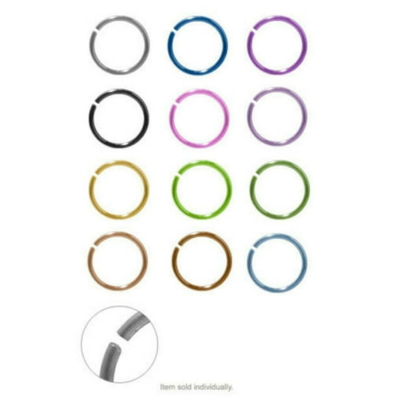 Anodized Titanium Nose Hoop Rings 18ga 5/16