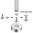 thumbnail image 4 of 100 Sets Leather Rivets 8 x 6mm Metal with 3 Setter Tools, Silver Tone, 4 of 7