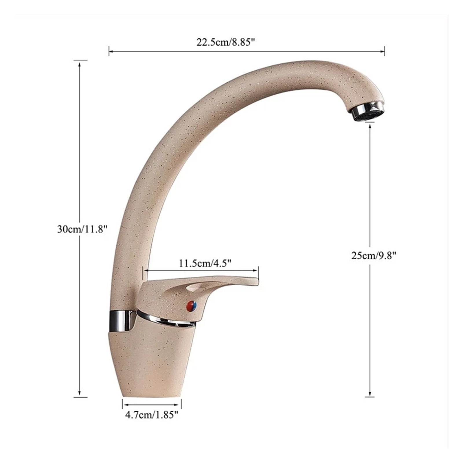 Kitchen Faucet Single Handle 360 Rotation Swivel Spout Deck Mounted ,Cold And Hot Sink Kitchen Water Sink Mixer Tap Faucets - Modern Design