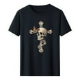 thumbnail image 6 of Cxenplz Graphic Tees for Women Funny Skull T-Shirt Plus Size Summer Tops Cute Casual Short Sleeved Blouses Fashion Clothes, 6 of 6