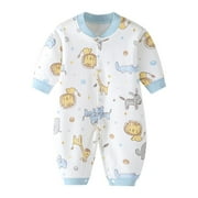 Summer Savings Clearance 2025 Bovxnpu Baby Girl Bodysuit, Infant Baby Cotton Bodysuits, Child Printing Newborn Button-Neck Long Sleeved Long Rompers 3-6 Months