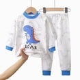 thumbnail image 4 of TOWED22 Toddler Boys Pajamas Truck Cotton Kids Dinosaur 2 Piece Truck Pjs Fall Winter Sleepwear Clothes Sets 6-12 Months 12-24 Months 2t 3t 4t 5t 6t 7t 8t 9t Children,Blue,2-3 Y, 4 of 4