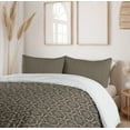 thumbnail image 6 of Ambesonne Classical Duvet Cover Set, Floral Leafy Damask Art, 2-Calking, Dark Sepia and Tan, 6 of 7